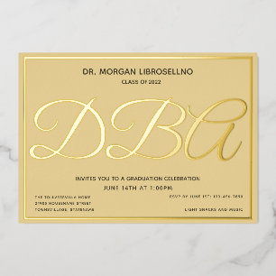 Invitation En Aluminium Diplôme Tan Gold DBA
