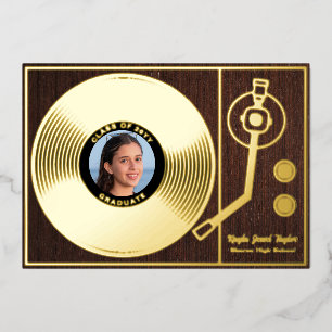 Invitation En Aluminium Diplômé vintage