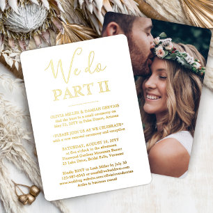 Invitation En Aluminium DIY Color Sequel Wedding Photo White We Do Part II