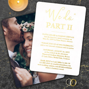 Invitation En Aluminium DIY Color Sequel Wedding Photo White We Do Part II