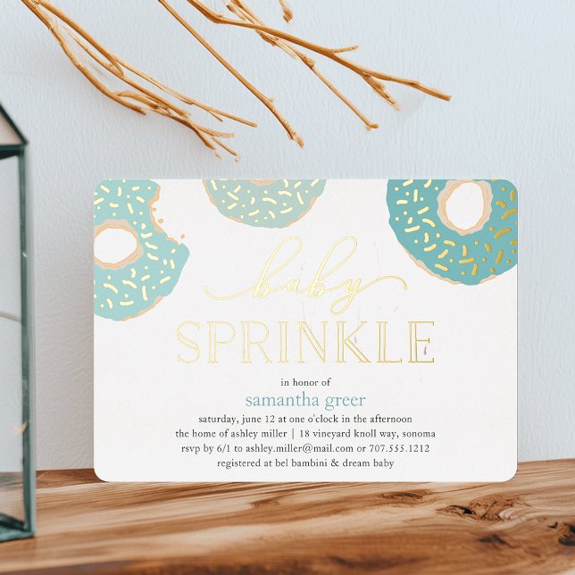 Invitation En Aluminium Douce Amour | Bébé Pâtisserie Sprinkle (Créateur téléchargé)