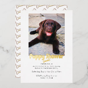 Invitation En Aluminium Douche de chiot mignonne adoption de chien personn