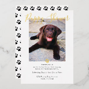 Invitation En Aluminium Douche de chiot mignonne adoption de chien personn