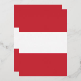 Invitation En Aluminium Drapeau autrichien