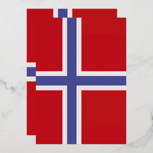 Invitation En Aluminium Drapeau de la Norvège