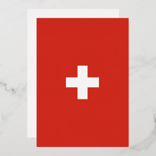 Invitation En Aluminium drapeau de la Suisse