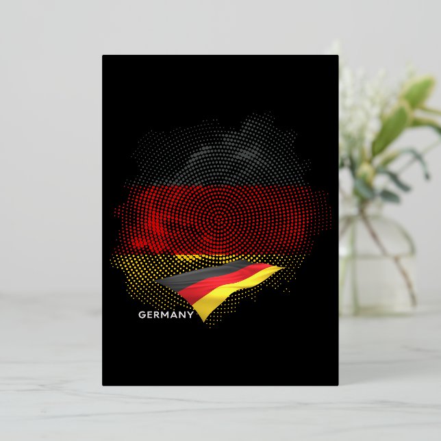 Invitation En Aluminium Drapeau de l'Allemagne (Debout devant)