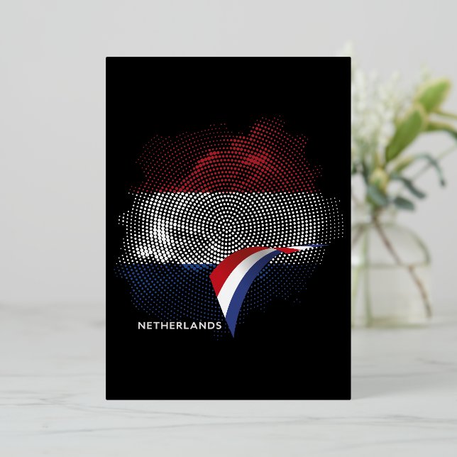Invitation En Aluminium Drapeau des Pays-Bas (Debout devant)