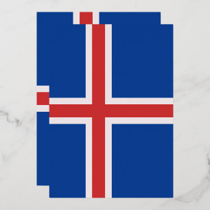 Invitation En Aluminium Drapeau d'Islande