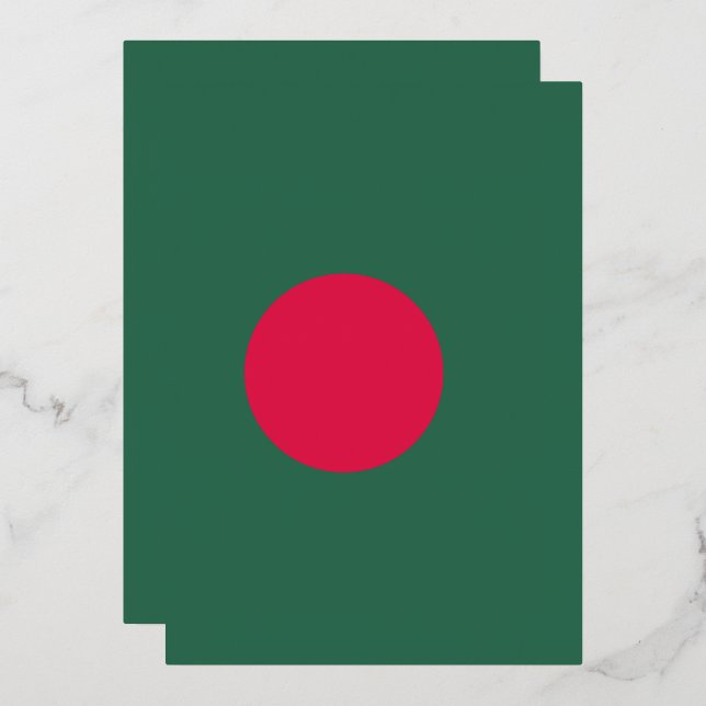 Invitation En Aluminium Drapeau du Bangladesh (Recto/Verso)
