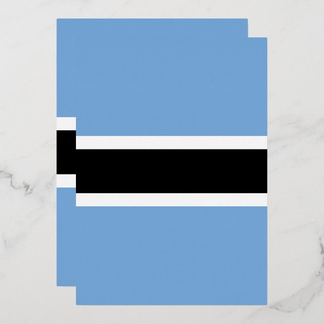 Invitation En Aluminium Drapeau du Botswana (Recto/Verso)