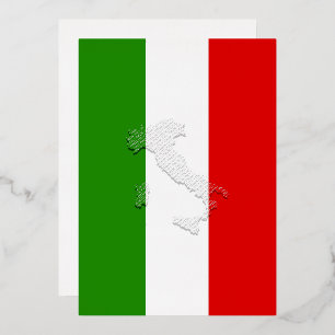 Invitation En Aluminium Drapeau italien