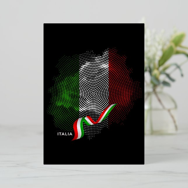 Invitation En Aluminium Drapeau italien (Debout devant)