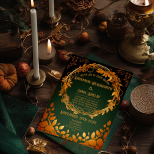 Invitation En Aluminium Druid Hill Automne Élégant Thème