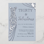 Invitation En Aluminium Dusty Blue & Silver Classic Élégant 30e anniversai<br><div class="desc">Dusty Blue & Silver Classic Élégant 30e anniversaire Invitation Foil Voir d'autres invitations dans notre niche et notre magasin de niche</div>