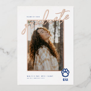 Invitation En Aluminium Eastern Illinois Panthers Empreinte de patte & EIU