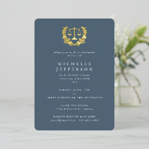 Invitation En Aluminium Ecole de droit bleu/Qualifications juridiques Dipl