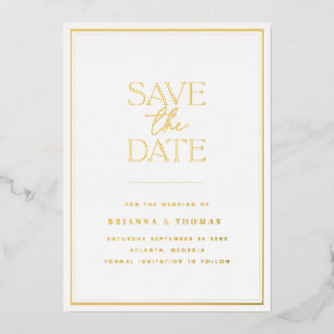 Invitation En Aluminium Économisez la date