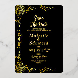 Invitation En Aluminium Effacer Acrylique Mariage Luxe Enregistrer la date