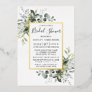 Invitation En Aluminium Élégant Aquarelle Verdure Enterrement de Vie de Je