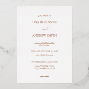 Invitation En Aluminium Élégant blanc
