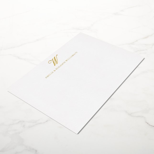 Invitation En Aluminium Elegant Classic Family Monogram Minimalist Wedding (Rotation)