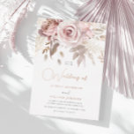 Invitation En Aluminium Elégant Dusty Rose Blush Spring Wedding Rose Or<br><div class="desc">Elégant Dusty Rose Blush Spring Wedding Rose Gold Foil Invitation Voir d'autres invitations dans notre Niche and Nest Store</div>