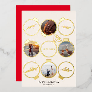 Invitation En Aluminium Elégant Festive Ornaments Holiday Enregistrer la d