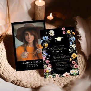 Invitation En Aluminium Élégant Fleur sauvage de printemps Meadow Garden G