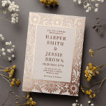 Invitation En Aluminium Elegant Floral Wedding<br><div class="desc">Elégant Mariage floral Invitation - Préparez-vous à dire que je fais à votre mariage de rêve, avec nos élégantes invitations à papier mariage floral! Nos invitations comprennent des fleurs vibrantes dans un papier d'aluminium luxueux, ajoutant une touche de classe à votre journée spéciale. Ces invitations sont le moyen idéal pour...</div>