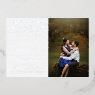 Invitation En Aluminium Élégant Glam Confetti Mariage Enregistrer La Date