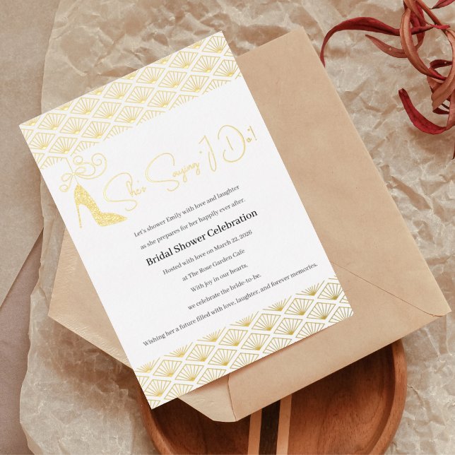 Invitation En Aluminium Elegant Japanese Bridal Shower (Créateur téléchargé)