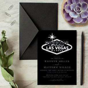 Invitation En Aluminium Elégant Las Vegas Destination Mariage Real