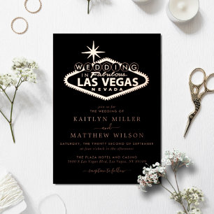 Invitation En Aluminium Elégant Las Vegas Destination Mariage Real