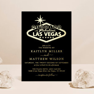 Invitation En Aluminium Elégant Las Vegas Destination Mariage Real