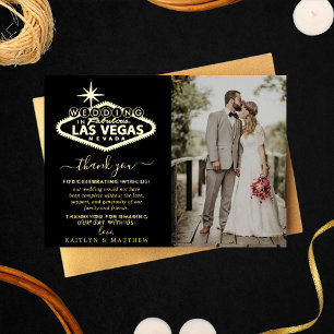 Invitation En Aluminium Elégant Las Vegas Destination Merci de mariage
