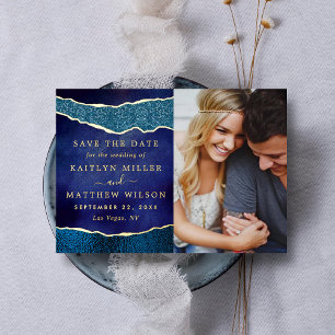 Invitation En Aluminium Elégant Las Vegas Photo Mariage Enregistrer La Dat