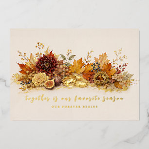 Invitation En Aluminium Élégant Mariage Automne Récolte Automnal Mariage F