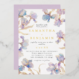 Invitation En Aluminium Élégant Mariage Iris