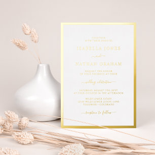 Invitation En Aluminium Élégant Mariage simple