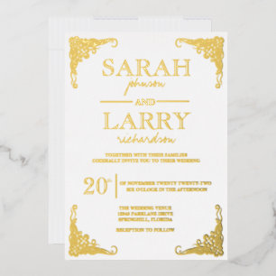 Invitation En Aluminium Elégant Mariage traditionnel hawaïen or 