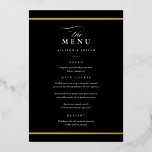 Invitation En Aluminium Elégant noir et blanc Mariage noir et blanc Menus<br><div class="desc">Elégant noir et blanc Mariage noir et blanc Menus à huile. Cliquez sur le bouton Modifier pour customiser cette conception.</div>