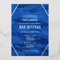 Élégant pinceau et étoile de David Bar Mitzvah