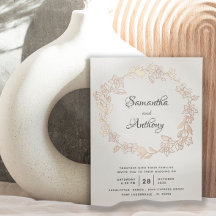 Élégant Rose noir or Floral Mariage de couronne