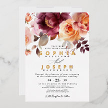 Elégante aquarelle Bouquet Bourgogne Mariage flora