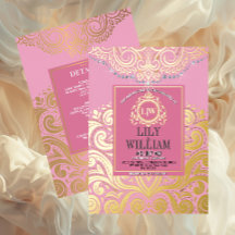 Élégante Art Déco Diamant Monogramme Mariage Or