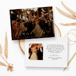 Invitation En Aluminium Élégante calligraphie Personnalisée Mariage Photo<br><div class="desc">Dites merci dans le style avec ces élégantes et très tendance photo mariage véritable feuille pressée cartes de remerciement. Le design est facile à personnaliser avec votre propre photo et votre propre libellé et votre famille et vos amis seront ravis quand ils recevront ces fabuleux remerciements.</div>