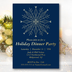 Invitation En Aluminium Élégante fête de Noël