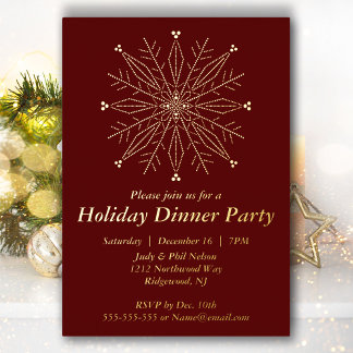 Invitation En Aluminium Élégante fête de Noël