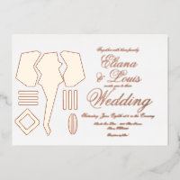 Éléphant d'Afrique Marquage Mariage Pressé 